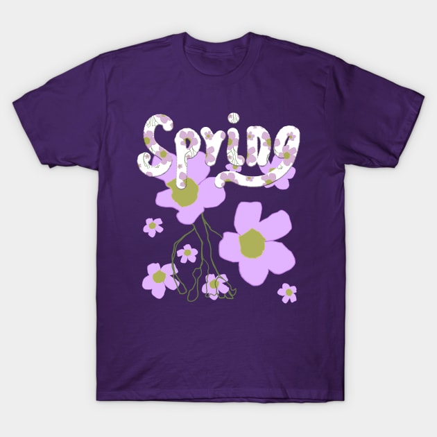 Naif Mauve Spring Flowers T-Shirt by mavicfe